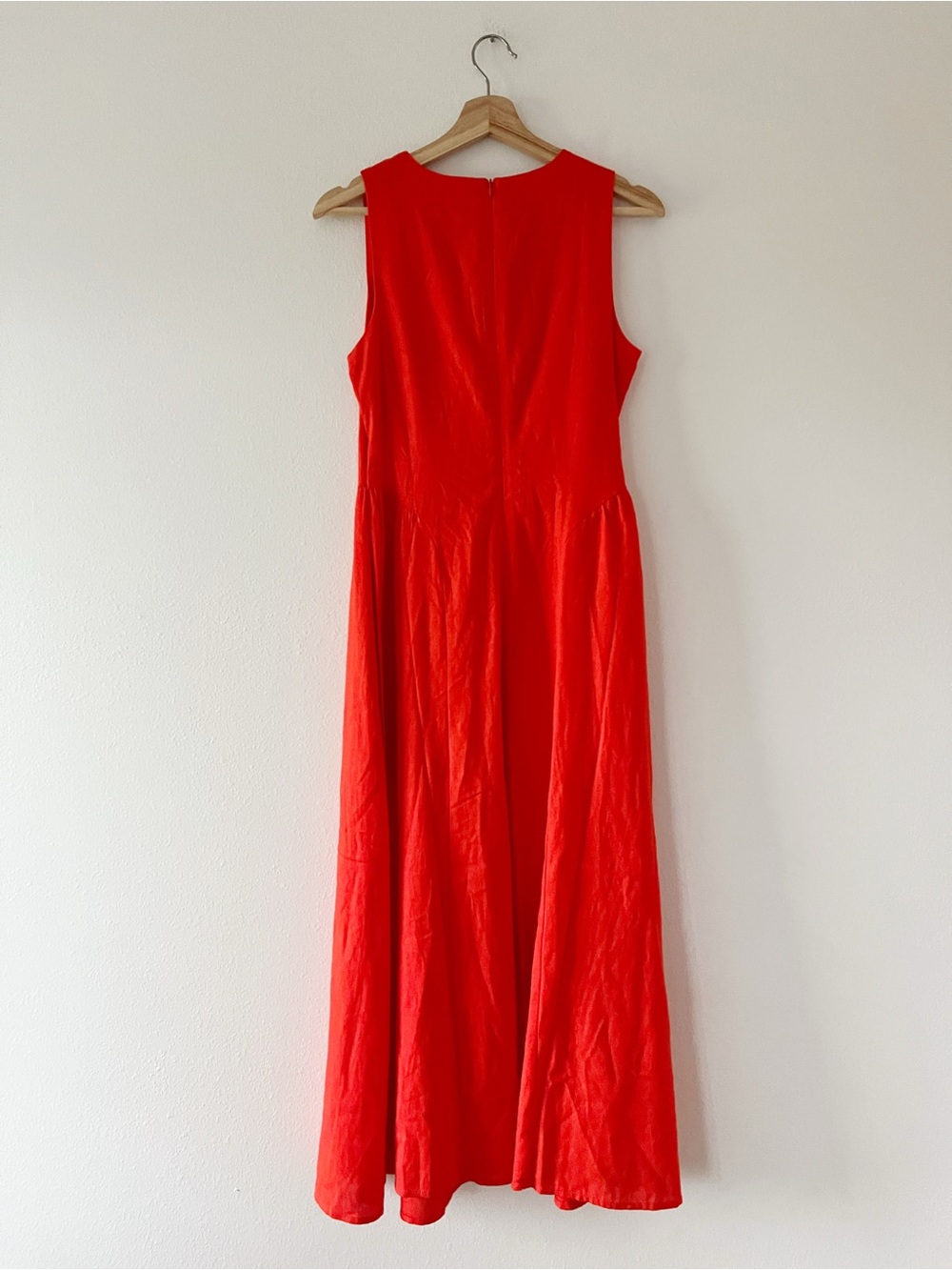 CAMILA COELHO | NWT Red Orange Linen Maxi Dress | 4 - Picture 3 of 4